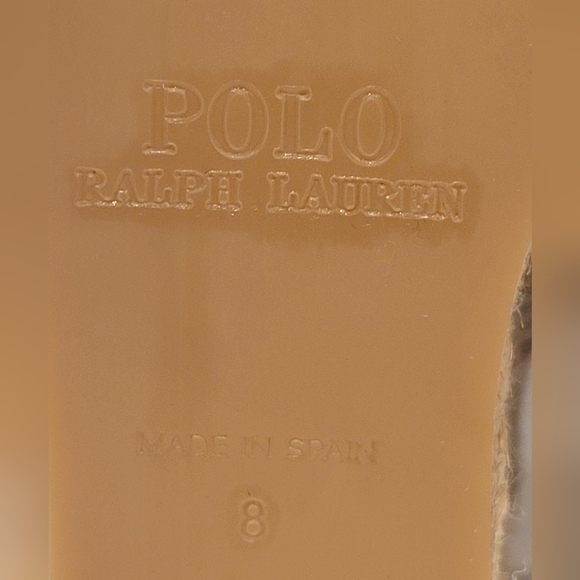 NEW Polo Ralph Lauren  Madras Print Slip On Wedge Espadrille Square Toe  SZ-8 - Picture 2 of 10